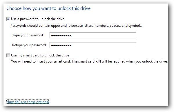 2pw BitLocker in Windows 7