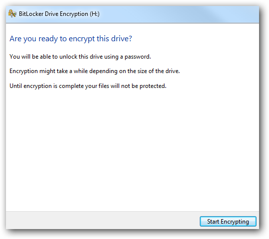 5confirm BitLocker in Windows 7