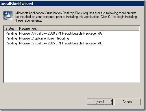 clip image002 thumb2 Installation of Microsoft Application Virtualization(4.6) Desktop Client