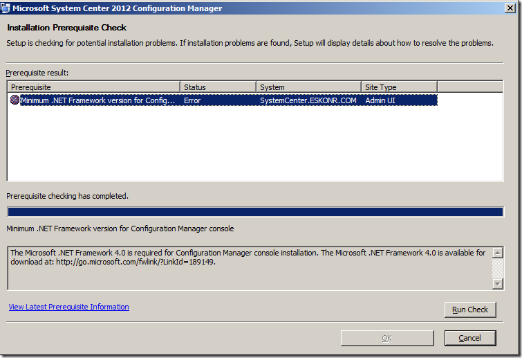 image thumb Prerequisites checker for sccm 2012