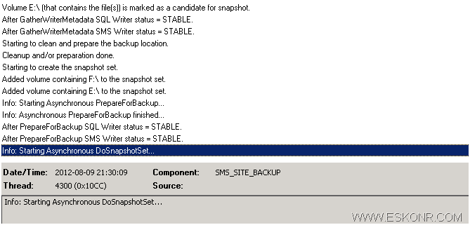 Manually Start Configmgr Backup