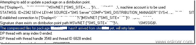 image thumb6 SCCM Package replication issue A newer version of package has already arrived, delete the replication file