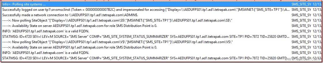 image thumb12 Configmgr 2012:Failed to get the Availability State on server for role SMS Distribution Point Error:6 sitestat.log