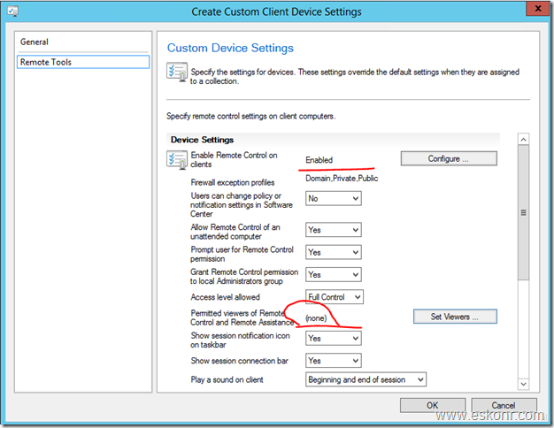 image thumb8 Configmgr 2012:Custom Client Device Settings What happens when you enable or disable Remote control On Clients