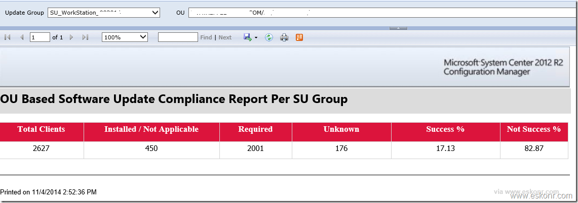 image thumb1 SCCM Configmgr 2012 Patch Report   OU based Compliance status per Update Group
