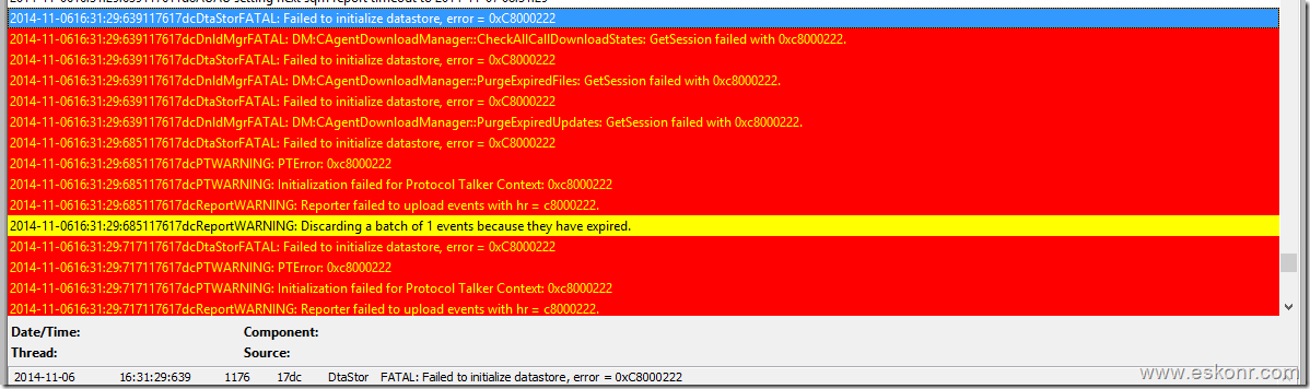 image thumb3 SCCM Configmgr 2012 Software Update Scan failed OnSearchComplete   Failed to end search job. Error = 0xc8000222