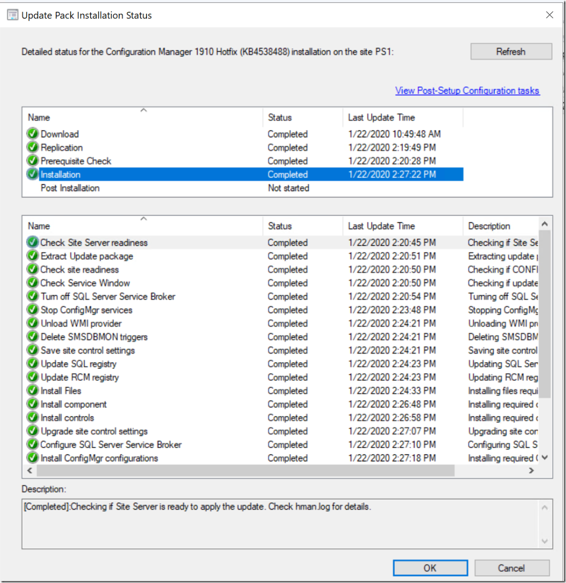 Updating configuration file. System Center configuration Manager. SCCM. Update Pack. GPI configuration Manager.